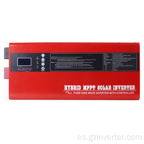 Inverter híbrido de 24V/48V 6000W con controlador MPPT 80A